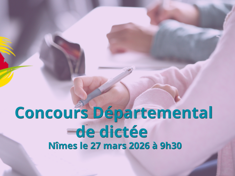 Concours départemental de dictée 2026